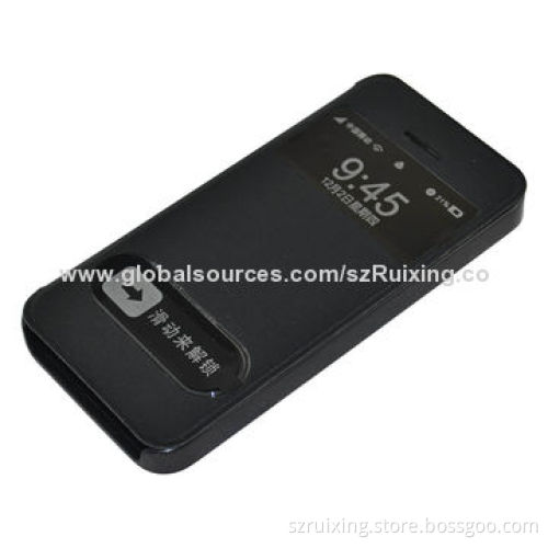 Flip smart cases for iPhone 5S, with view window, back cover